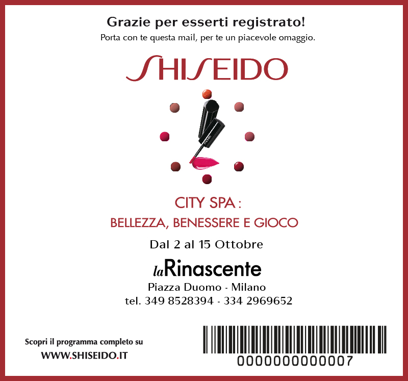 2012 - Shiseido - Coupon